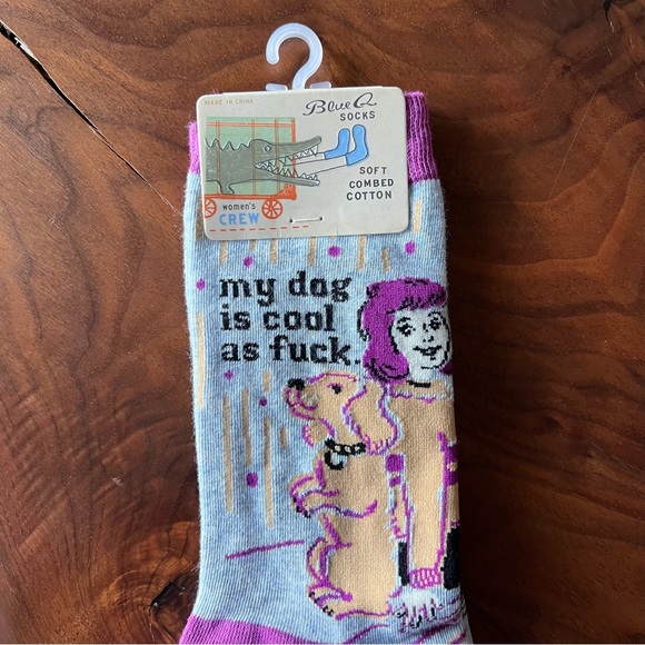 Women’s socks - shoe size 5-10 - my dog is cool af - Picture 2 of 3